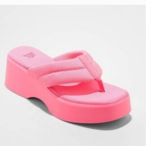 Target Women's Bright Pink Platform Flip-Flops